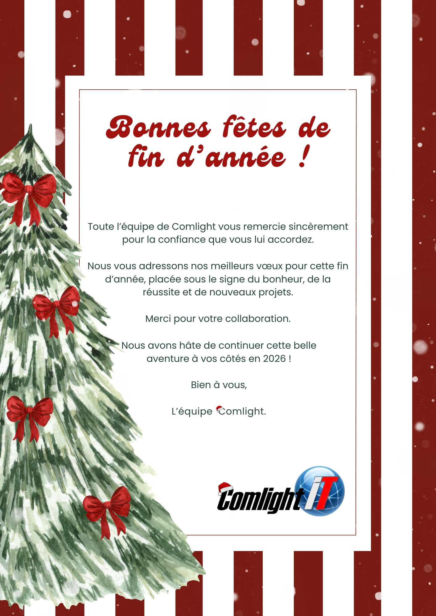 Carte de Noël Comlight