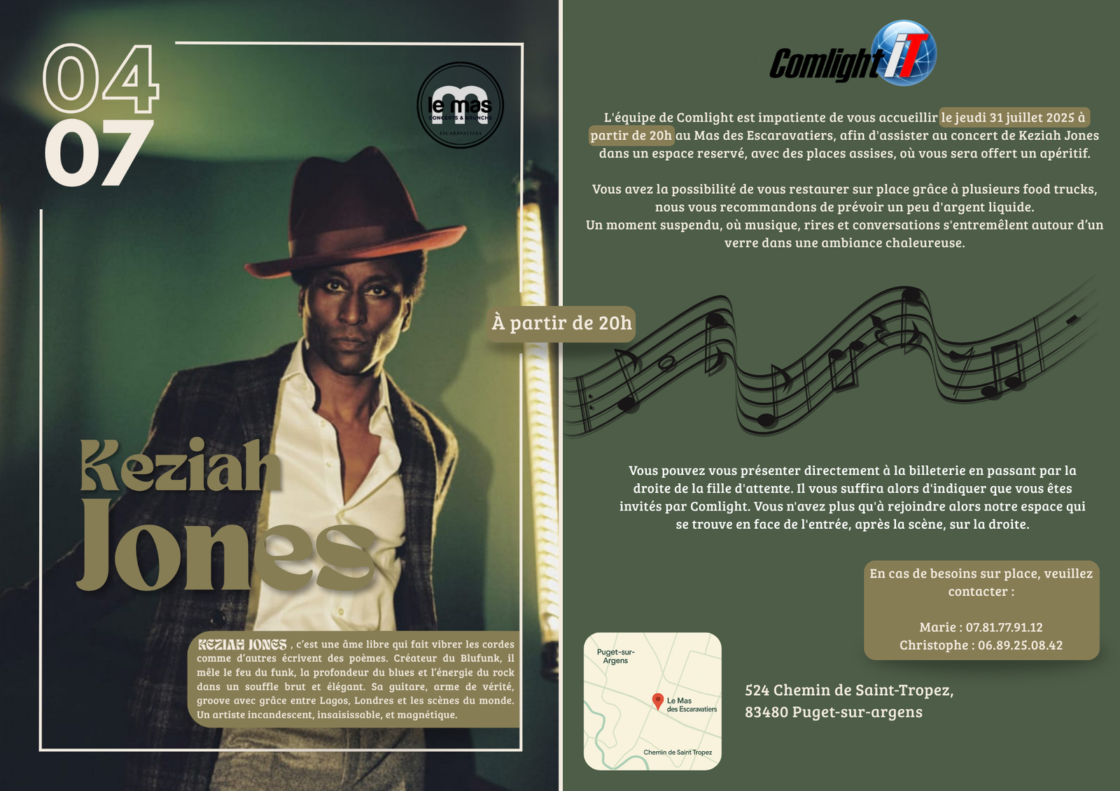 Invitation Keziah Jones Comlight